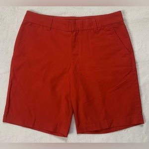 Tommy Hilfiger Cuffed Bermuda Shorts, Red, Women's 6 EUC